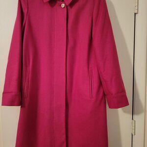 Ladies "Harve Benard" Hot Pink Wool Pea Coat (10)